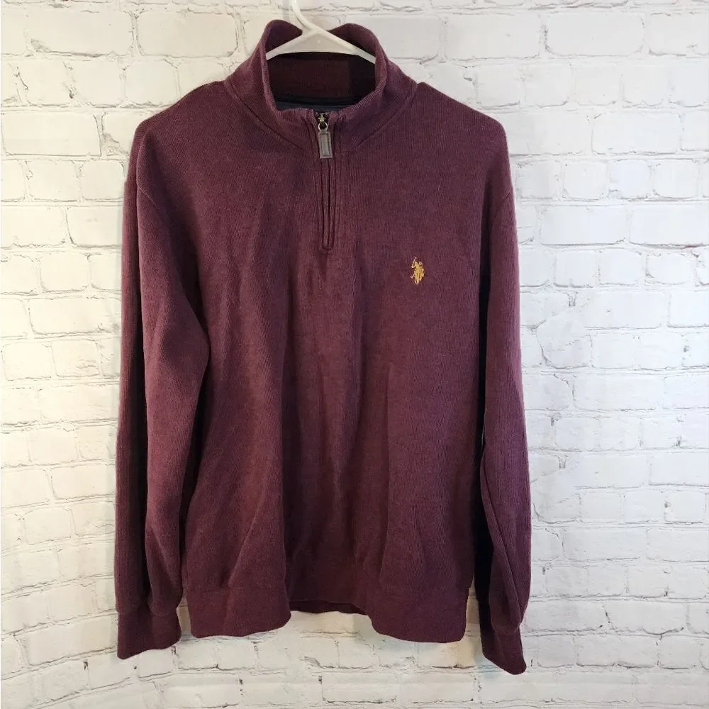 Men's US Polo Assn. Zip up sweater fleece, size Large